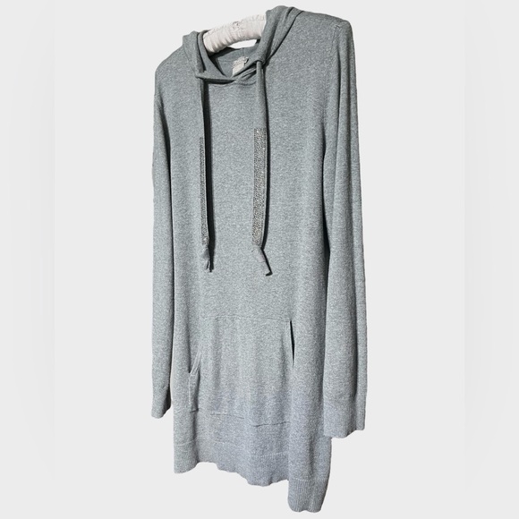 Chico's Zenergy Cashmere Cotton Embellished Hoodie Tunic Sweater - $109 - Picture 3 of 15